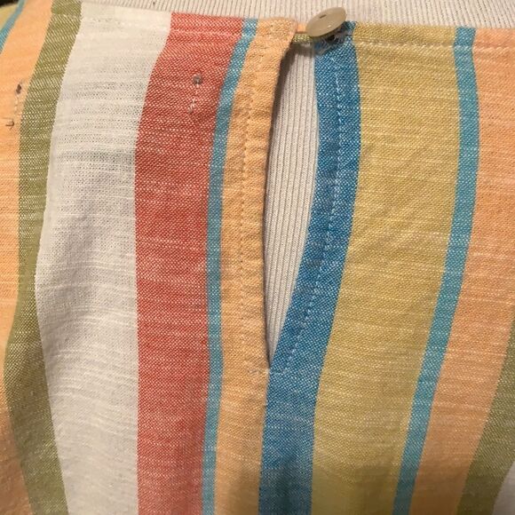 Sharon Young striped balloon sleeve cotton blouse - Picture 5 of 6